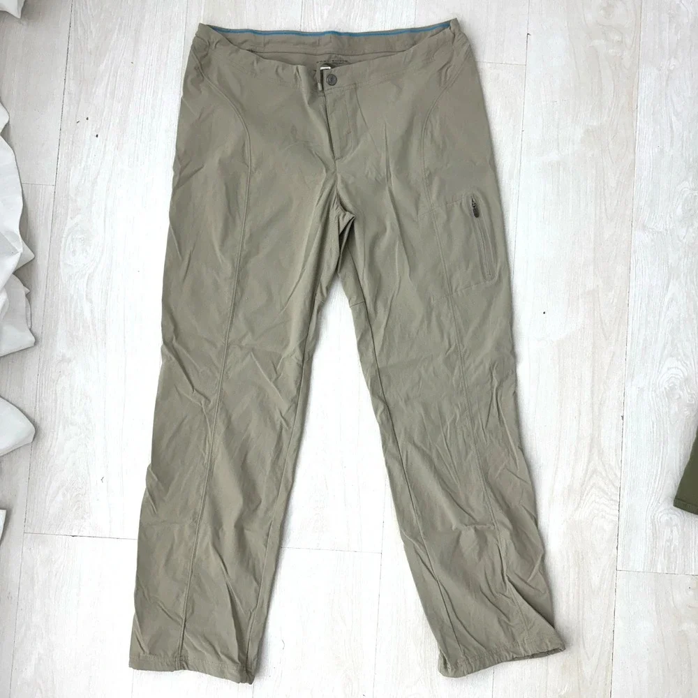 Columbia Hiking Pants Women 16 Tan Omni-Shield Advanced Repellency Stretch Trail